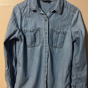 Express blue Jean button down shirt.